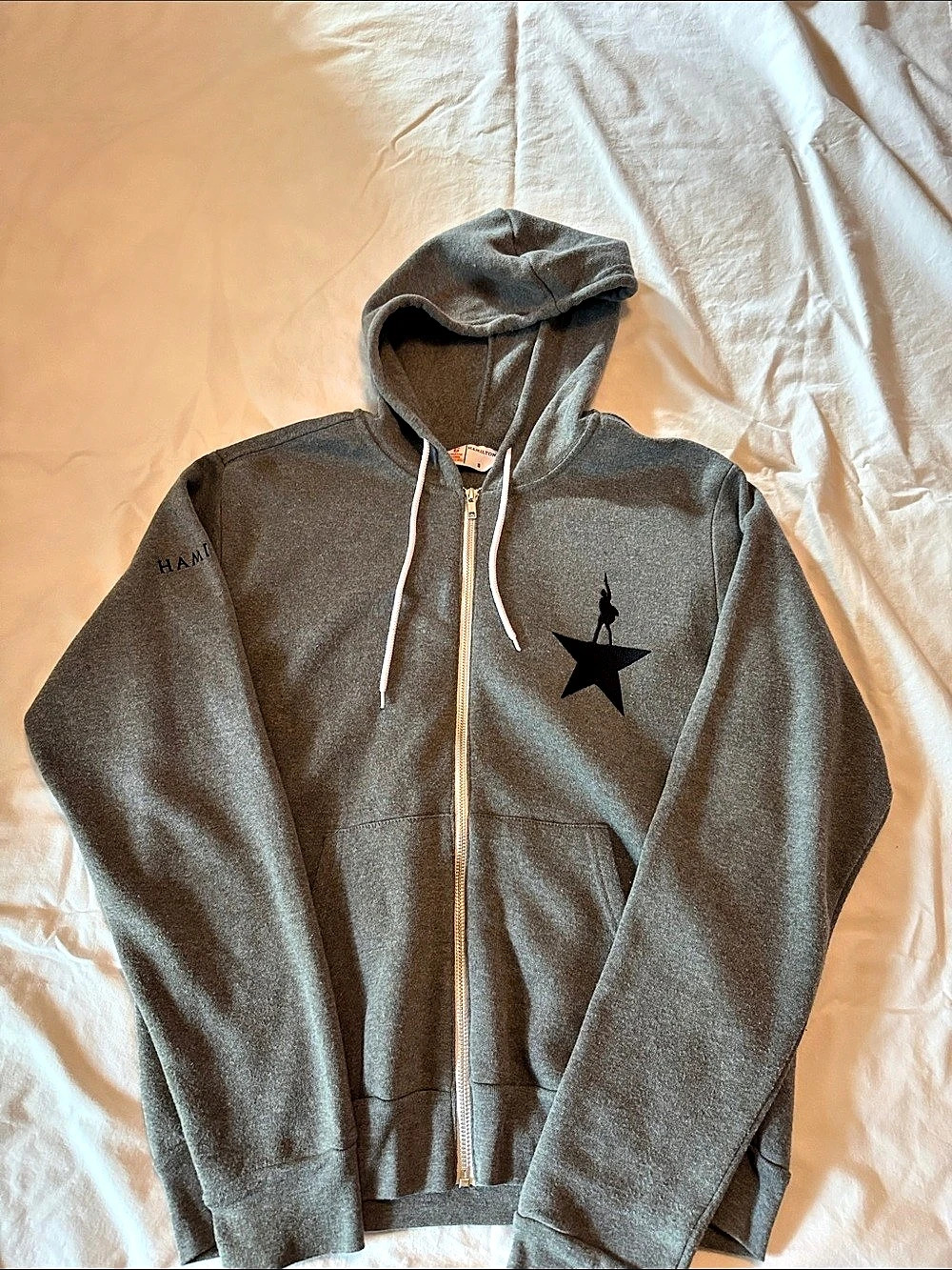 Broadway Authentic Hamilton Zip-Up Hoodie Star Graphic Size Small Like New
